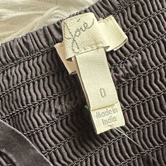 Joie Clorinda Dress Tie Front Cut Out Back High Low Black Womens Size 0 - Picture 9 of 10